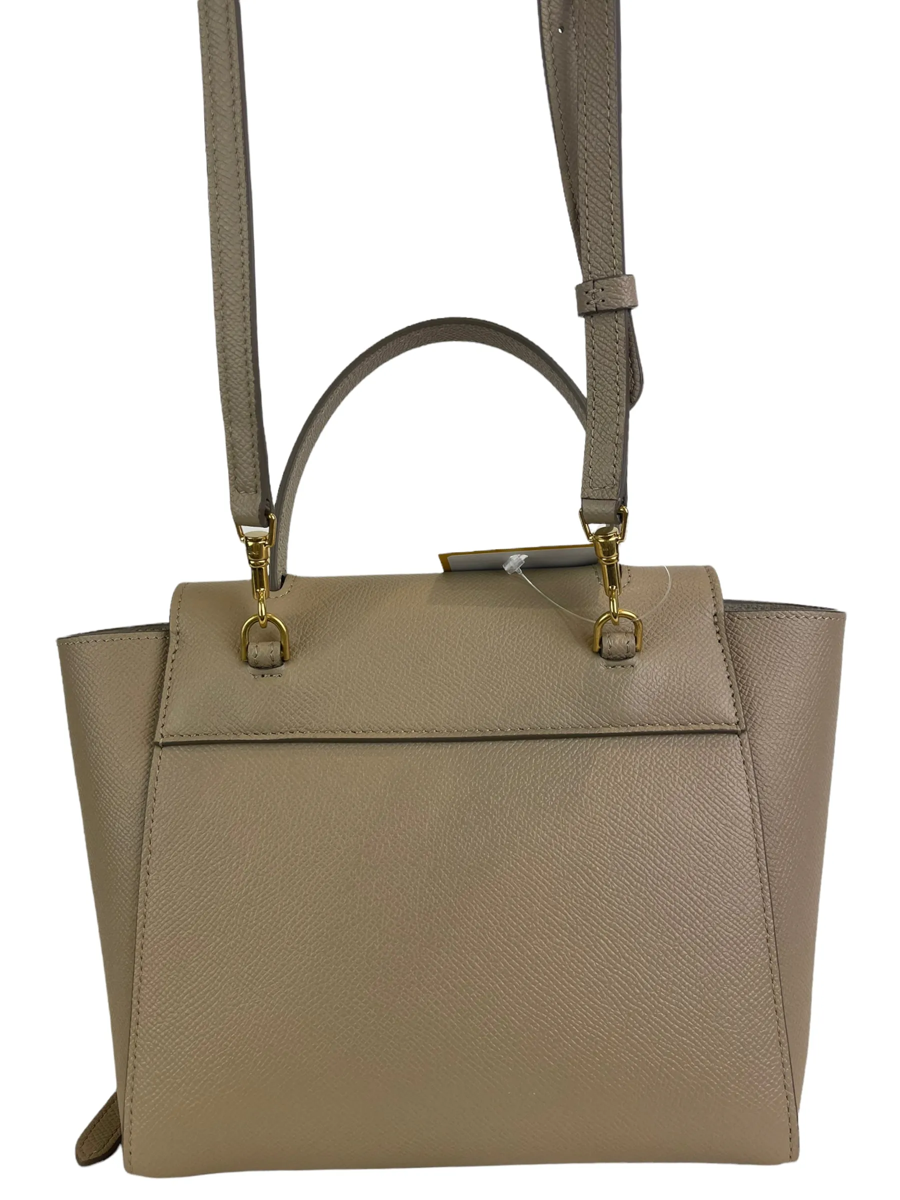 Celine Taupe Textured Calfskin Leather "Nano Belt" Bag