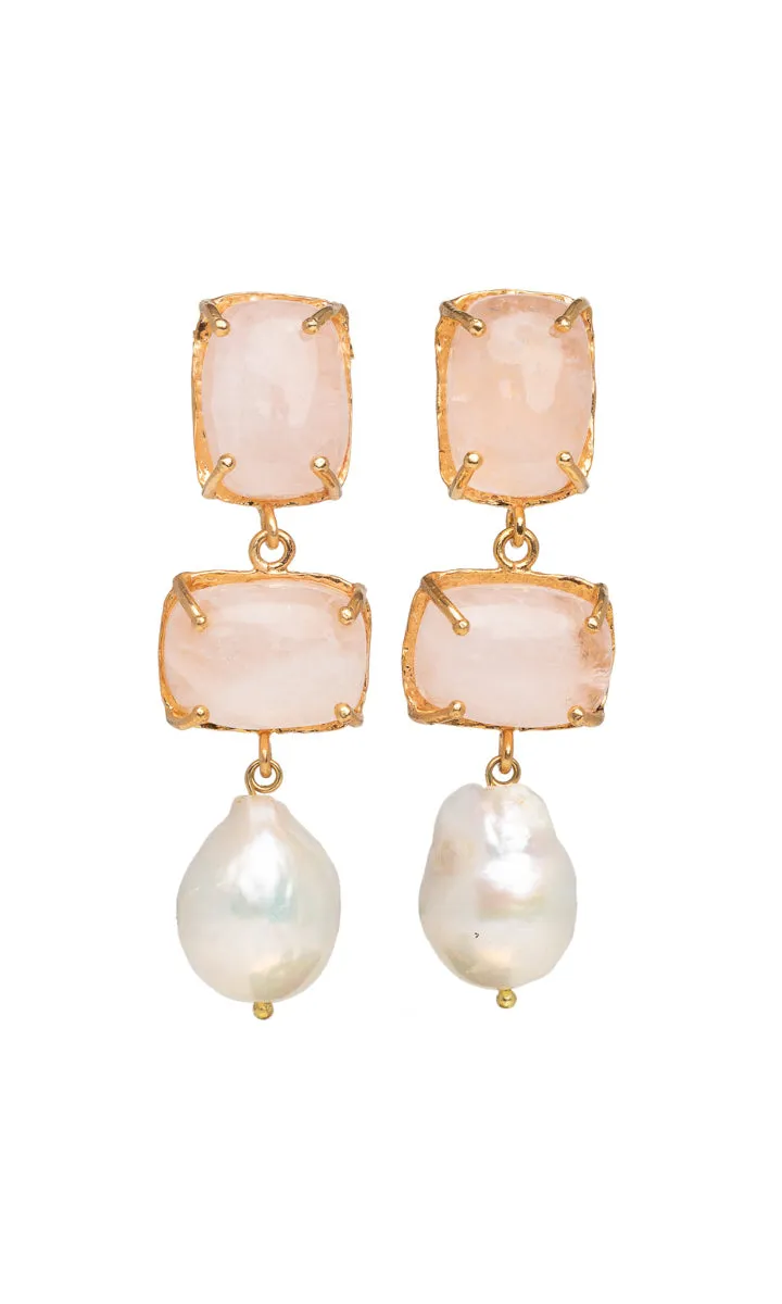 Christie Nicolaides Loren Earrings Pale Pink