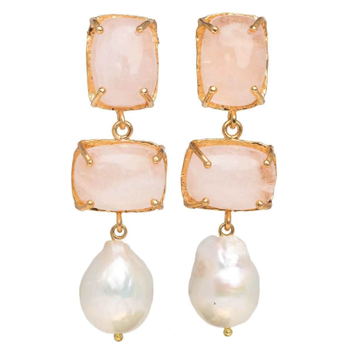 Christie Nicolaides Loren Earrings Pale Pink