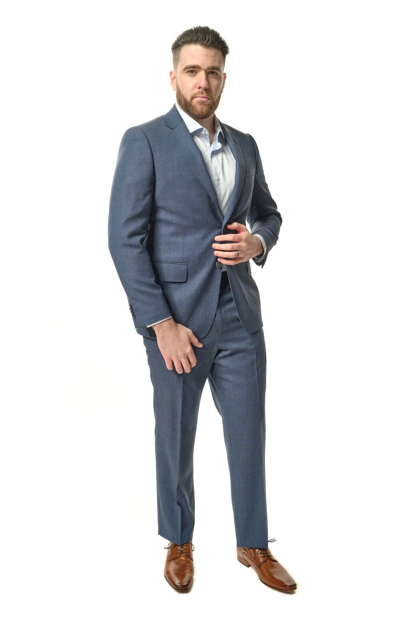 Classic Fit Blue Two Piece Suit B-20P6