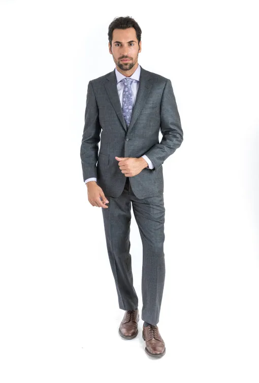 Classic Fit Grey Microbox Two Piece Suit ST-19FW5