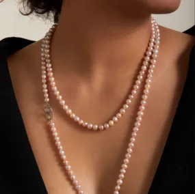 Classy Pearl Strand Necklace