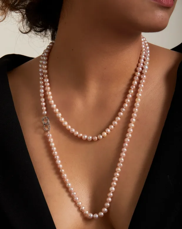 Classy Pearl Strand Necklace