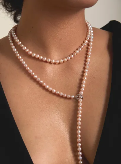 Classy Pearl Strand Necklace