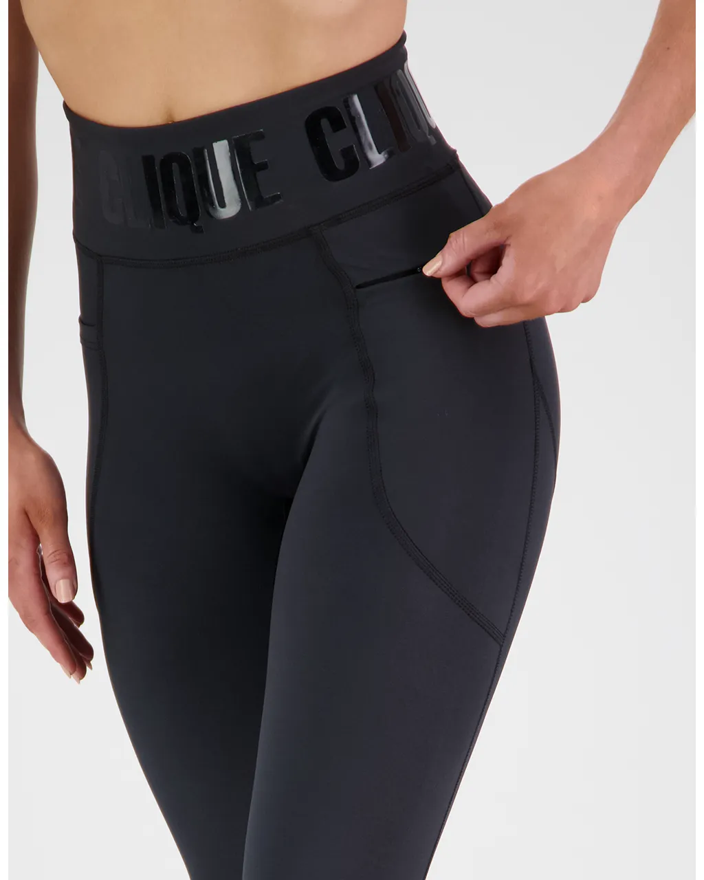 Clique Zone 7/8 Compression Tights - Stealth