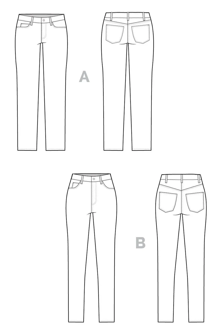 Closet Core - Ginger Skinny Jeans Sewing Pattern