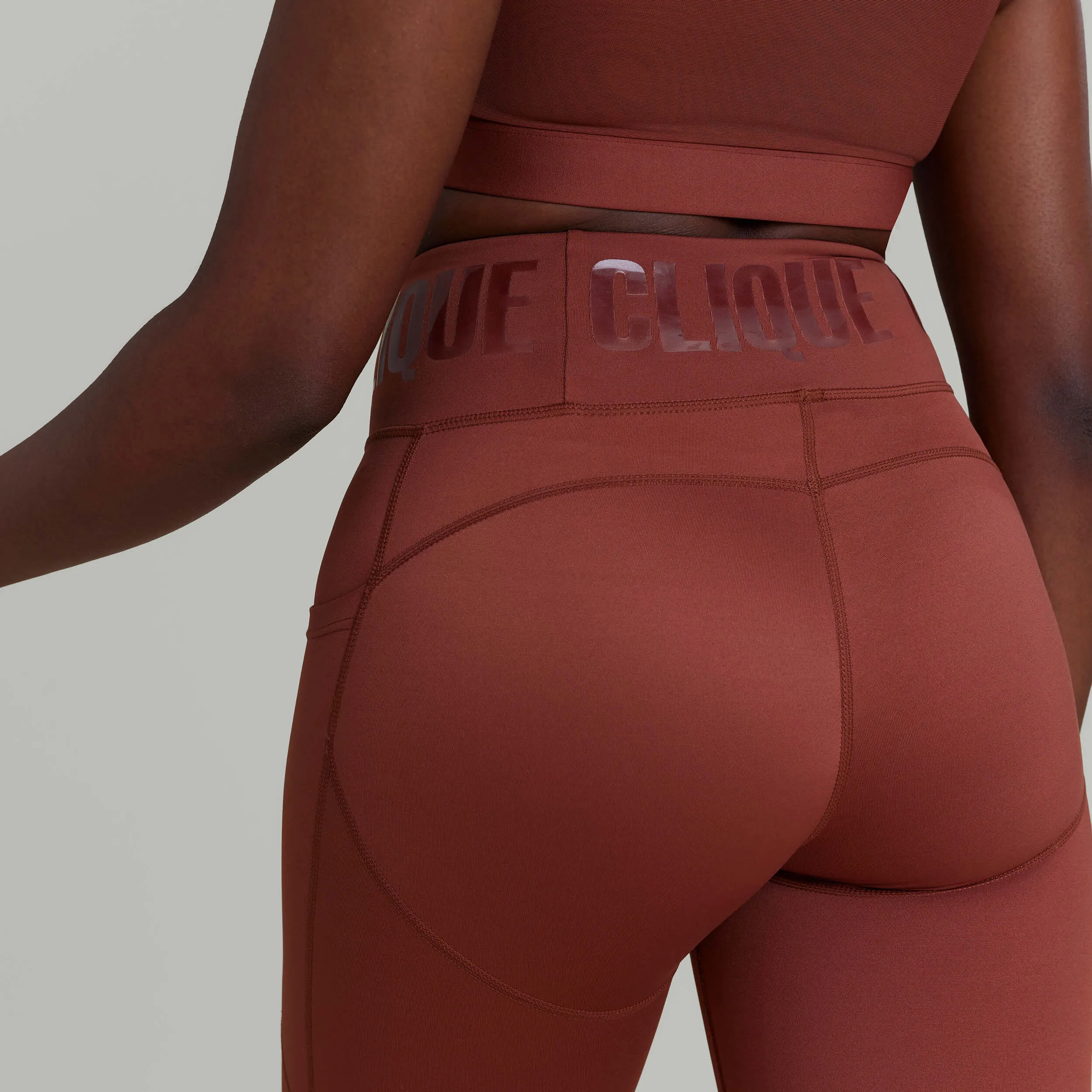 CLQ Power Compression Tights - Burnt Ochre