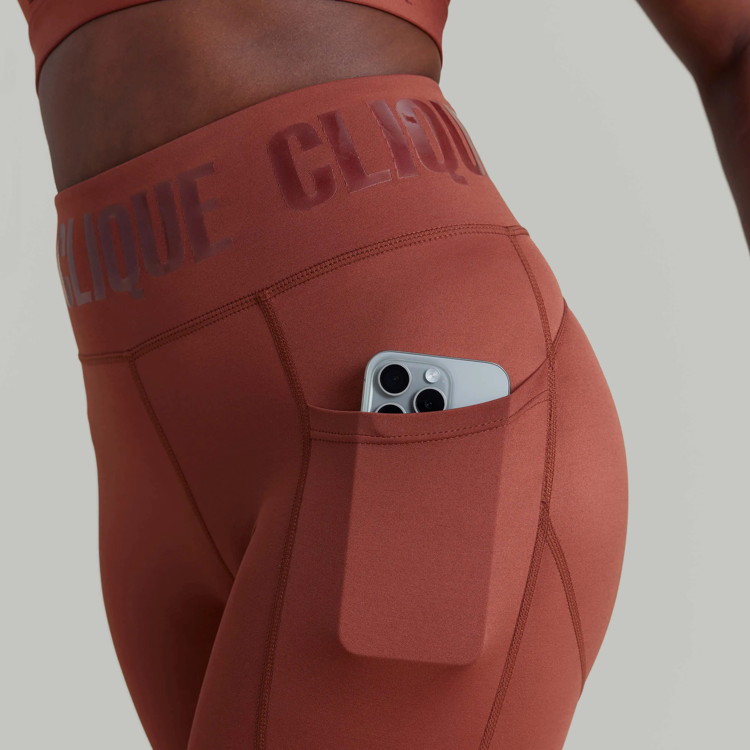 CLQ Power Compression Tights - Burnt Ochre