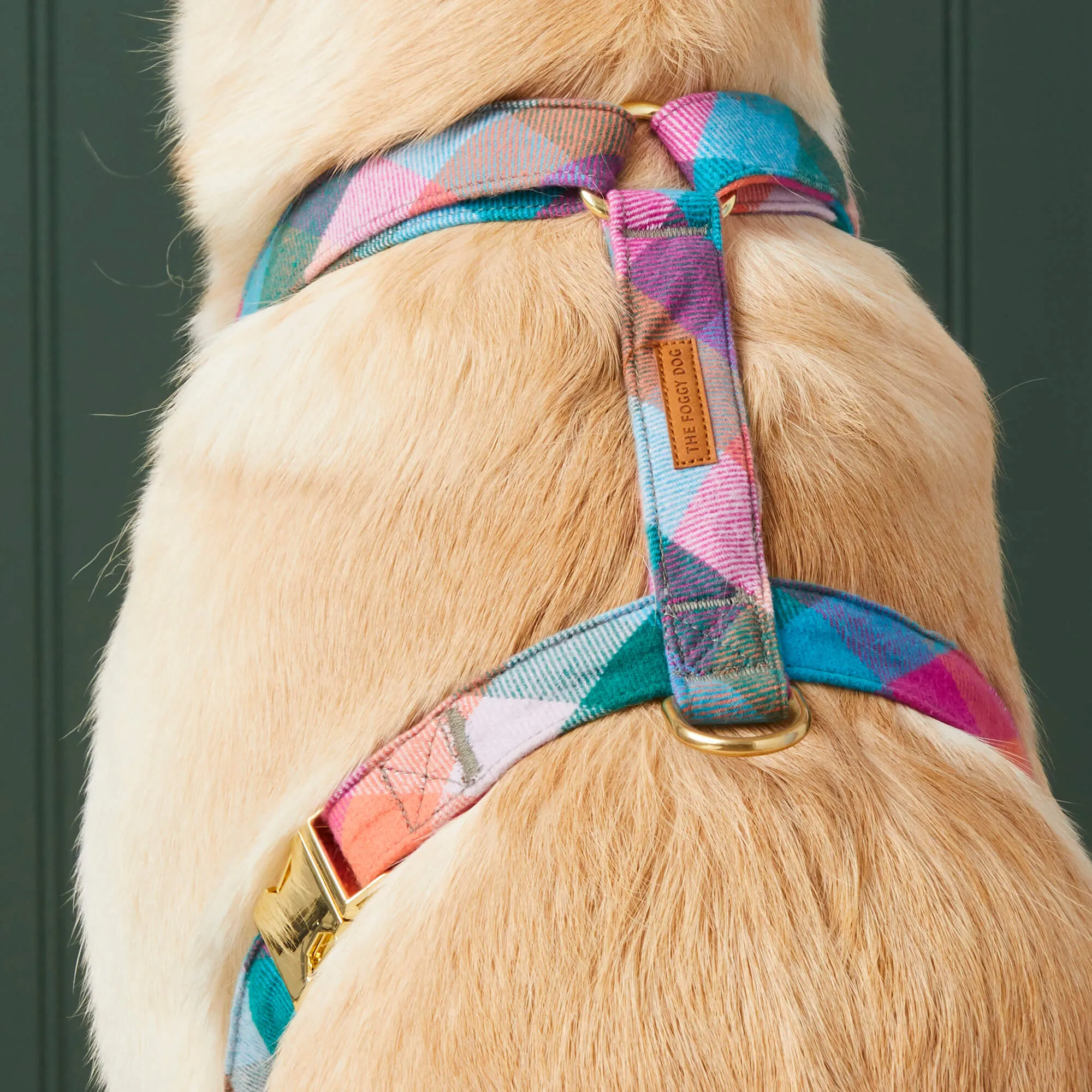 Color Pop Plaid Flannel Dog Harness