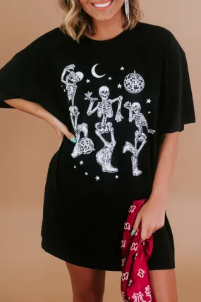 Dancing Cowboy Skeleton Tee, Black