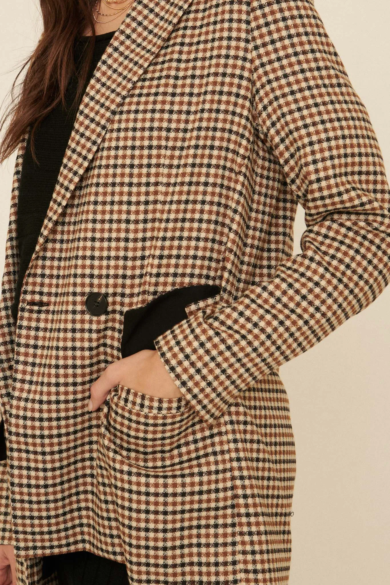 Down To Business Plaid Blazer