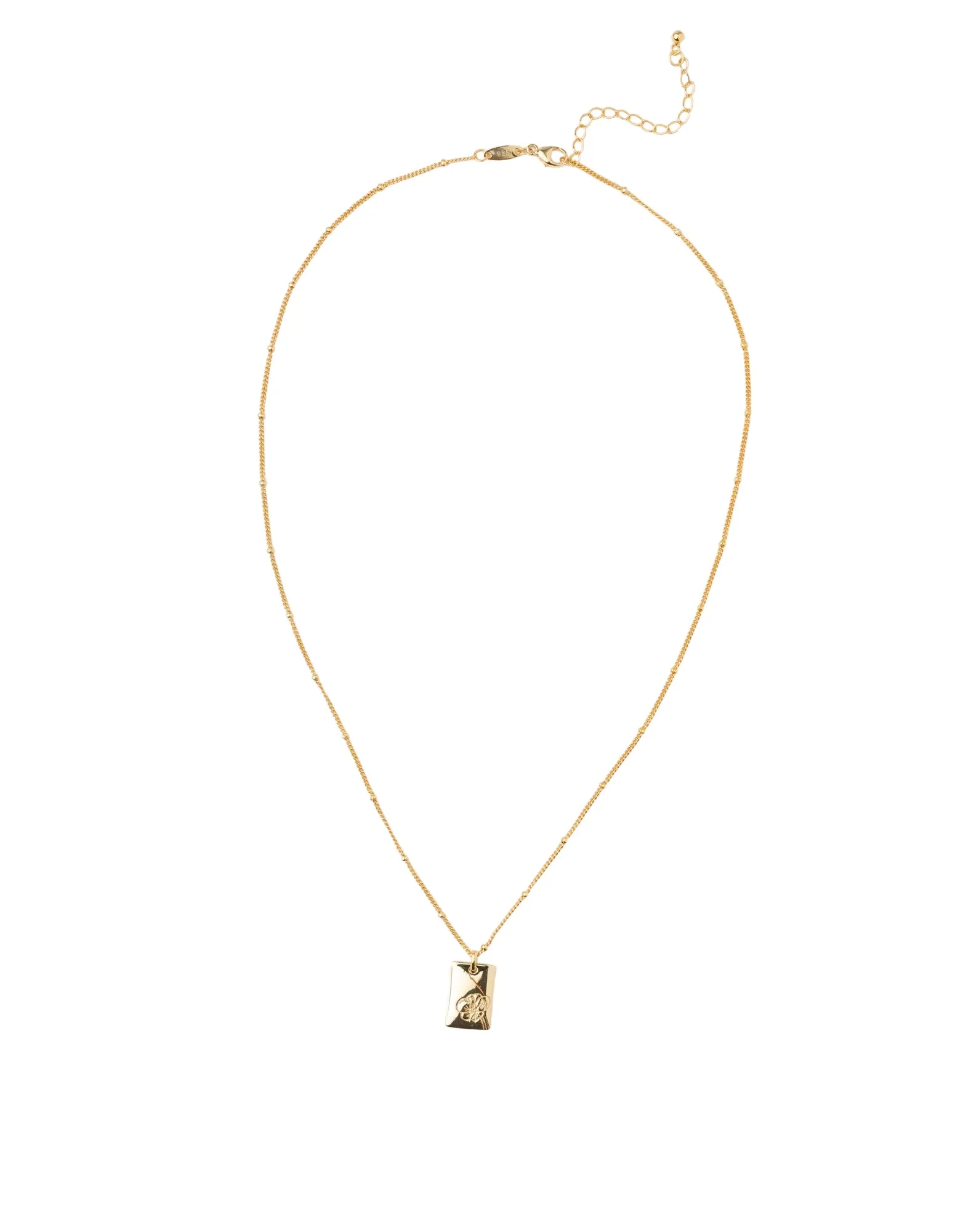 Elly Lou August Flower Necklace - Gold