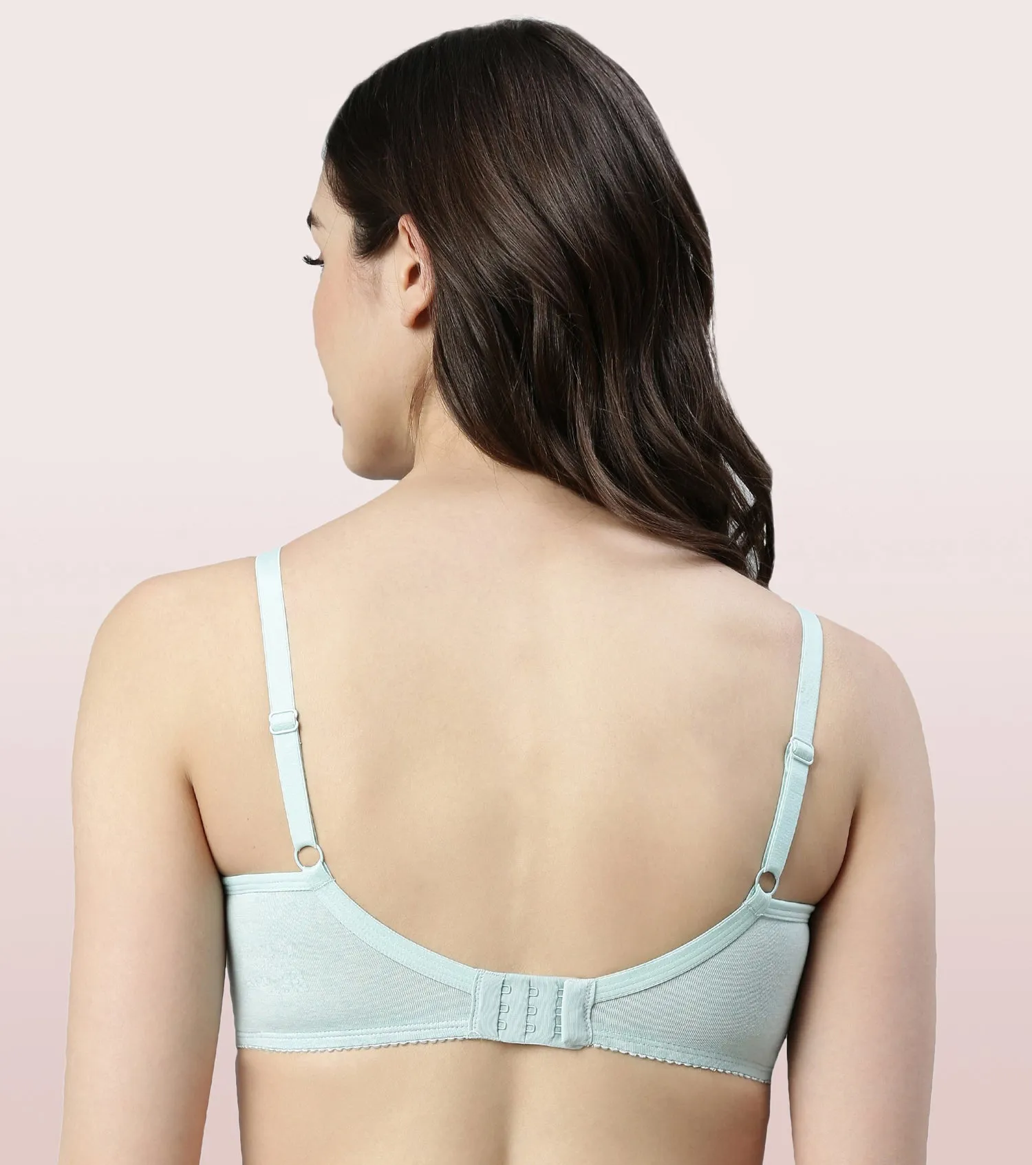 Enamor Eco-Melange MT02 Sectioned Lift and Support Cotton Nursing Bra for Women- High Coverage, Non Padded and Wirefree - Capri Melange