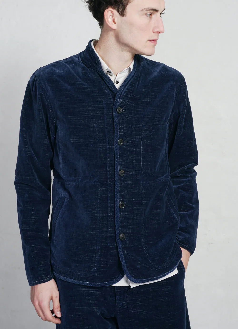 ERLING | Quilted Work Jacket | Velvet Indigo