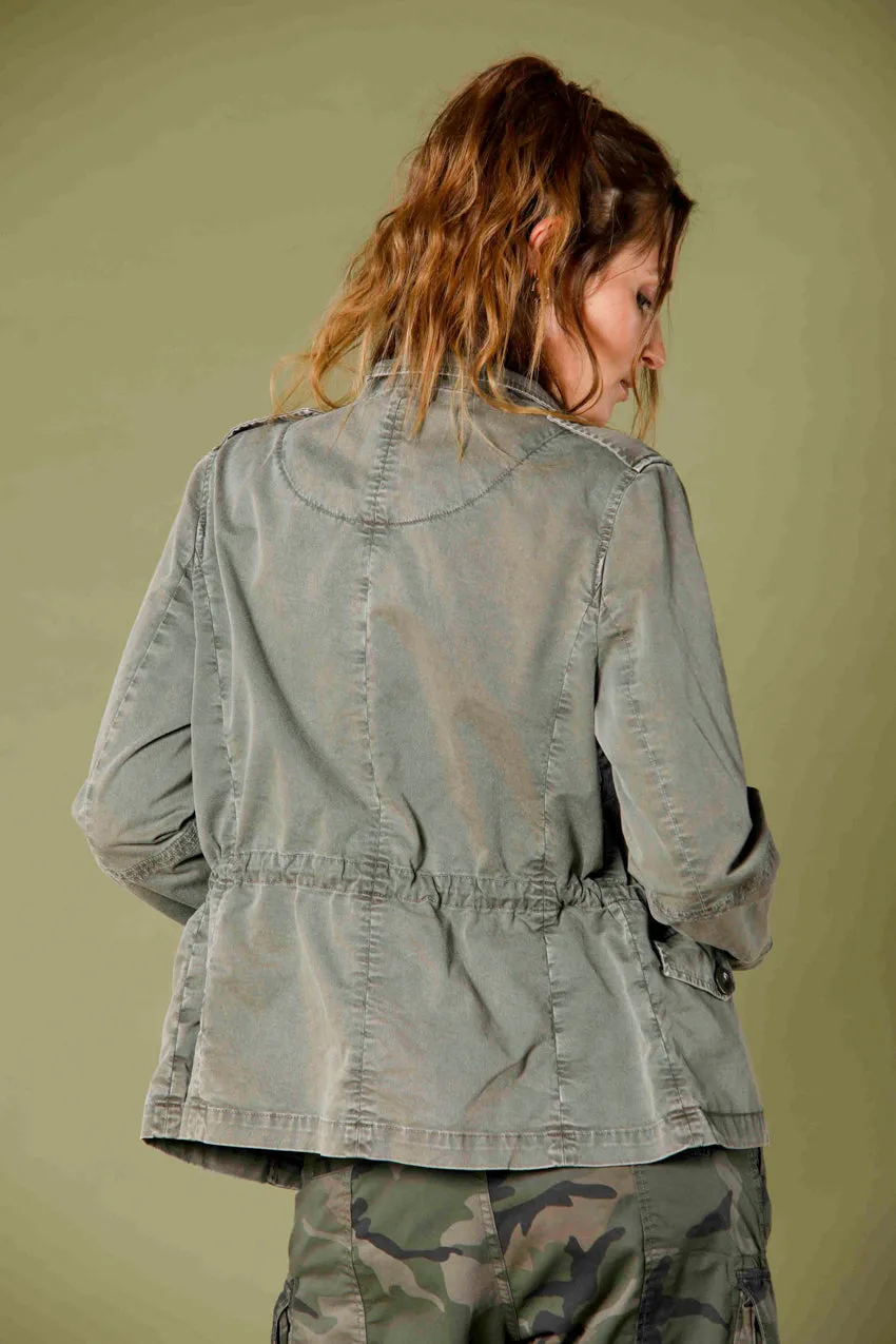 Eva woman's  field jacket in cotton with studs