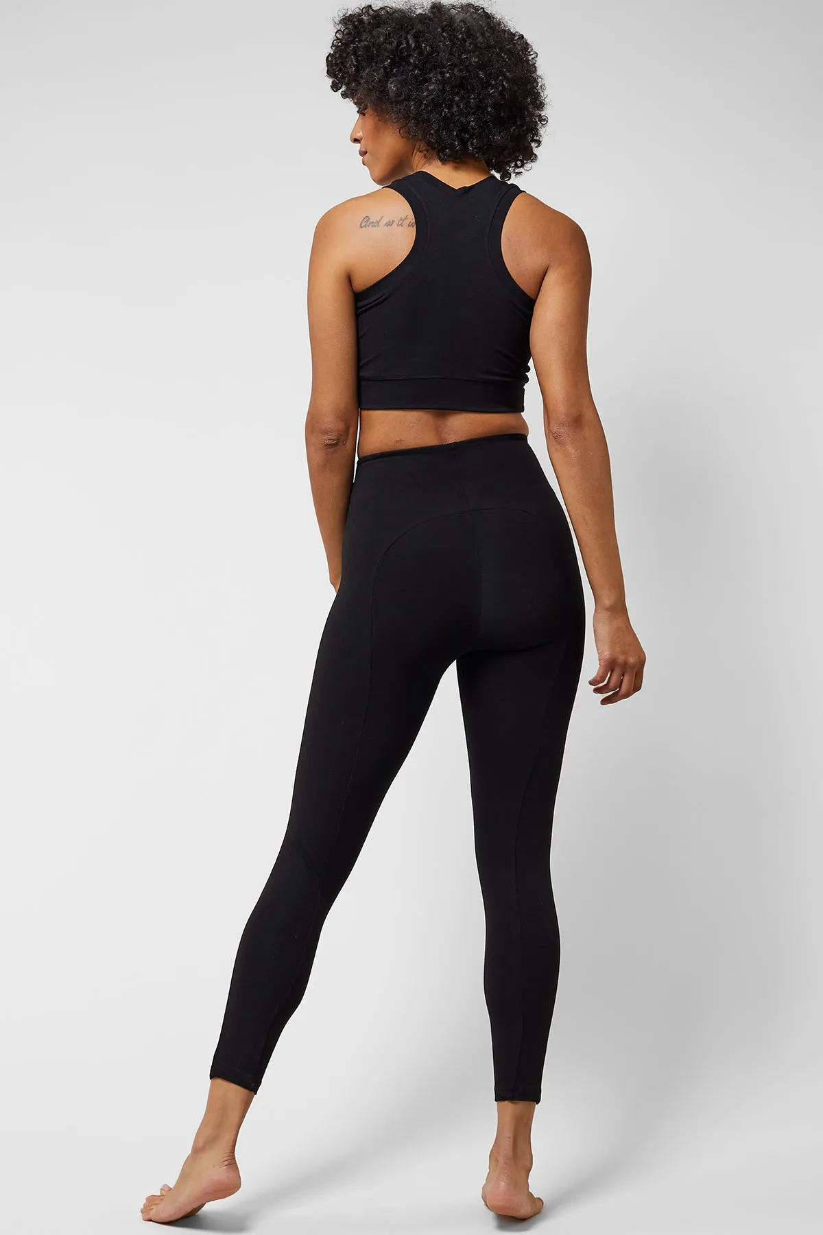 Extra Strong Compression Outer-Thigh Smoothing Leggings with Tummy Control Black