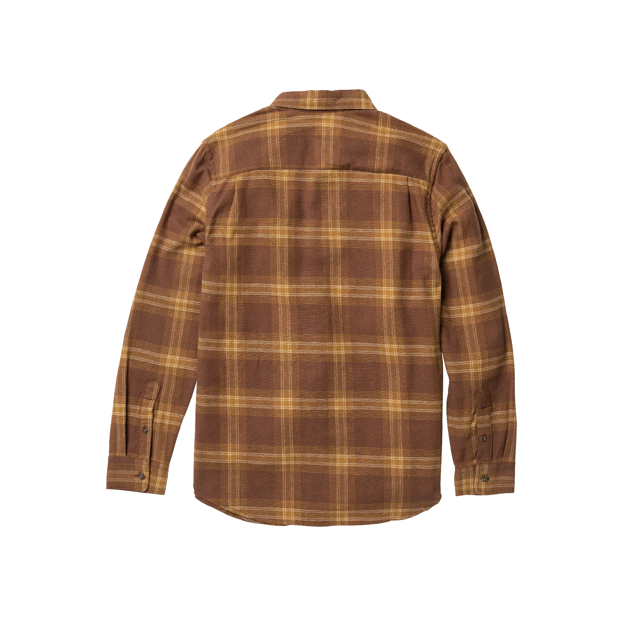 Fire Pit Long Sleeve Flannel Shirt - Dark Earth