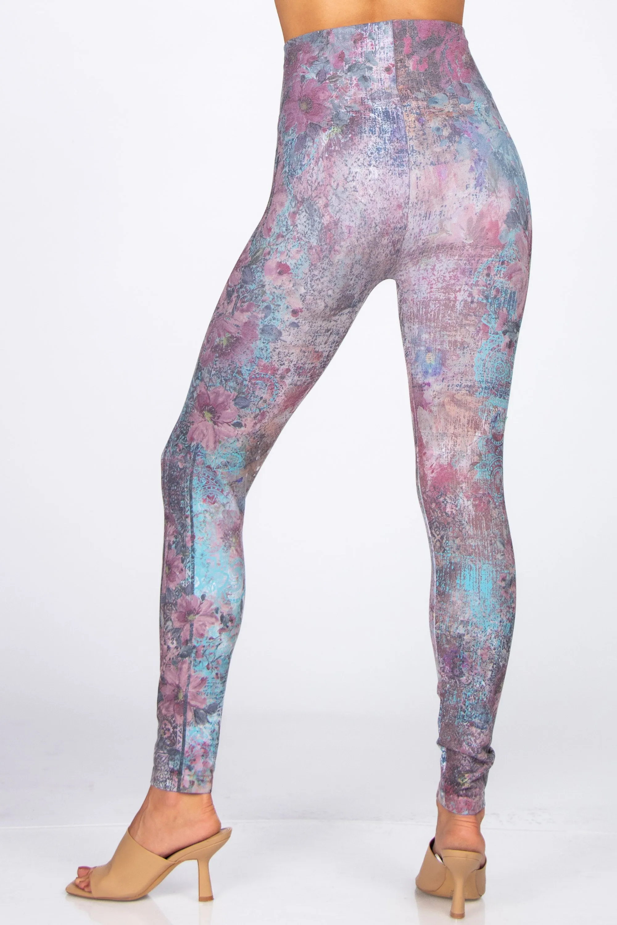 Floral Mauve Printed Leggings