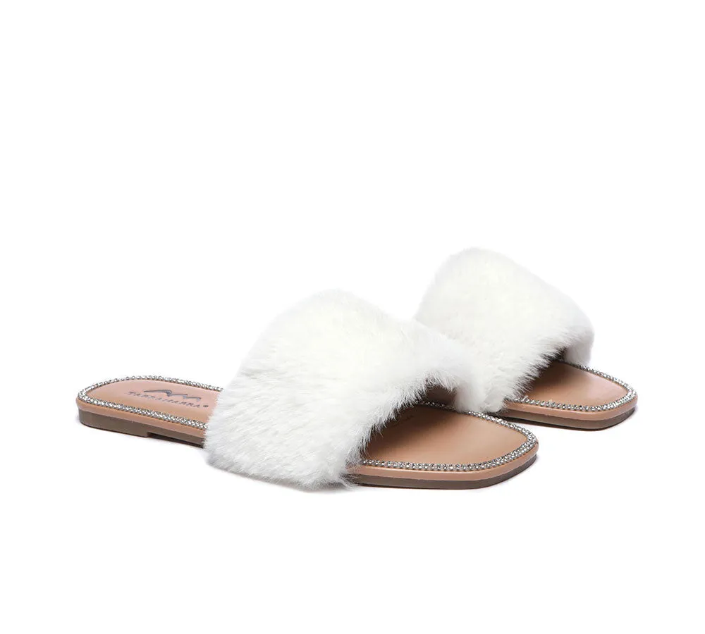 Fluffy Diamante Women Sandals