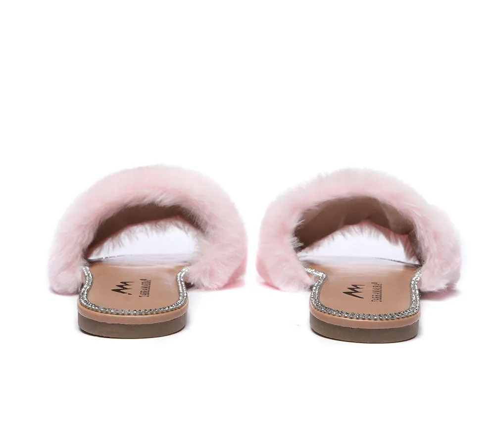 Fluffy Diamante Women Sandals