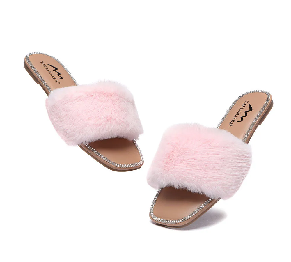 Fluffy Diamante Women Sandals