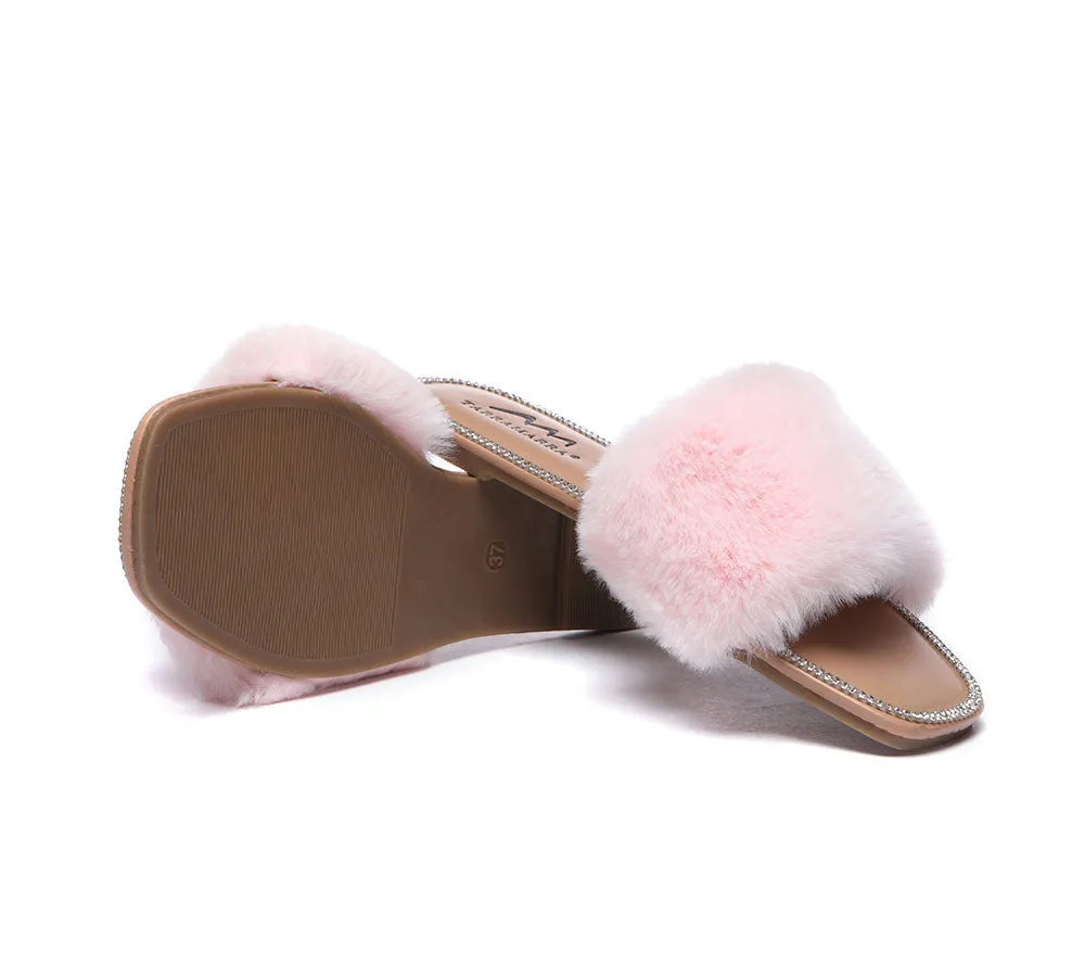 Fluffy Diamante Women Sandals