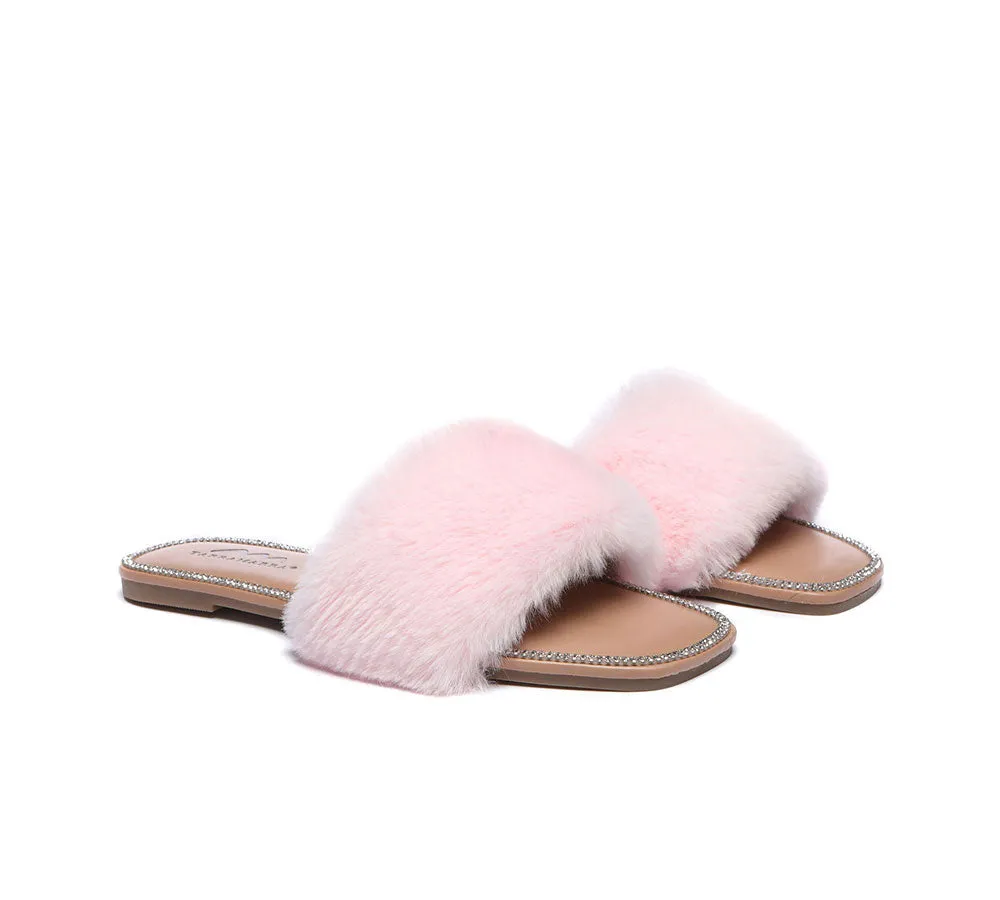 Fluffy Diamante Women Sandals