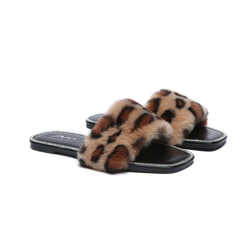 Fluffy Diamante Women Sandals