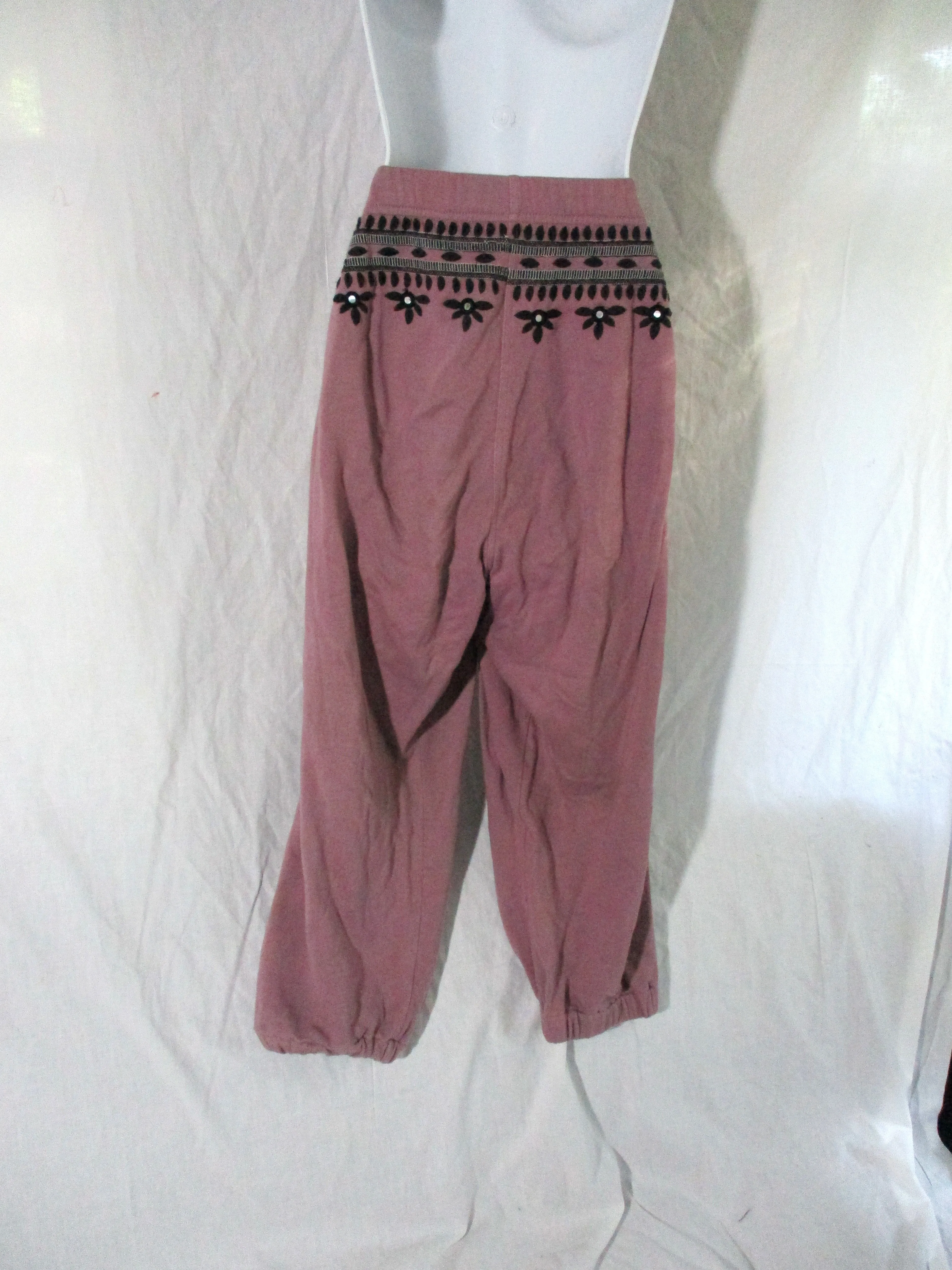 FREE PEOPLE ONE THREE WISHES EMBROIDERED Balloon SweatPant PURPLE L