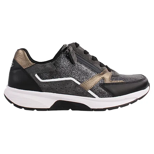 Gabor Ladies Rolling Soft Trainers 56-878 - Black Multi