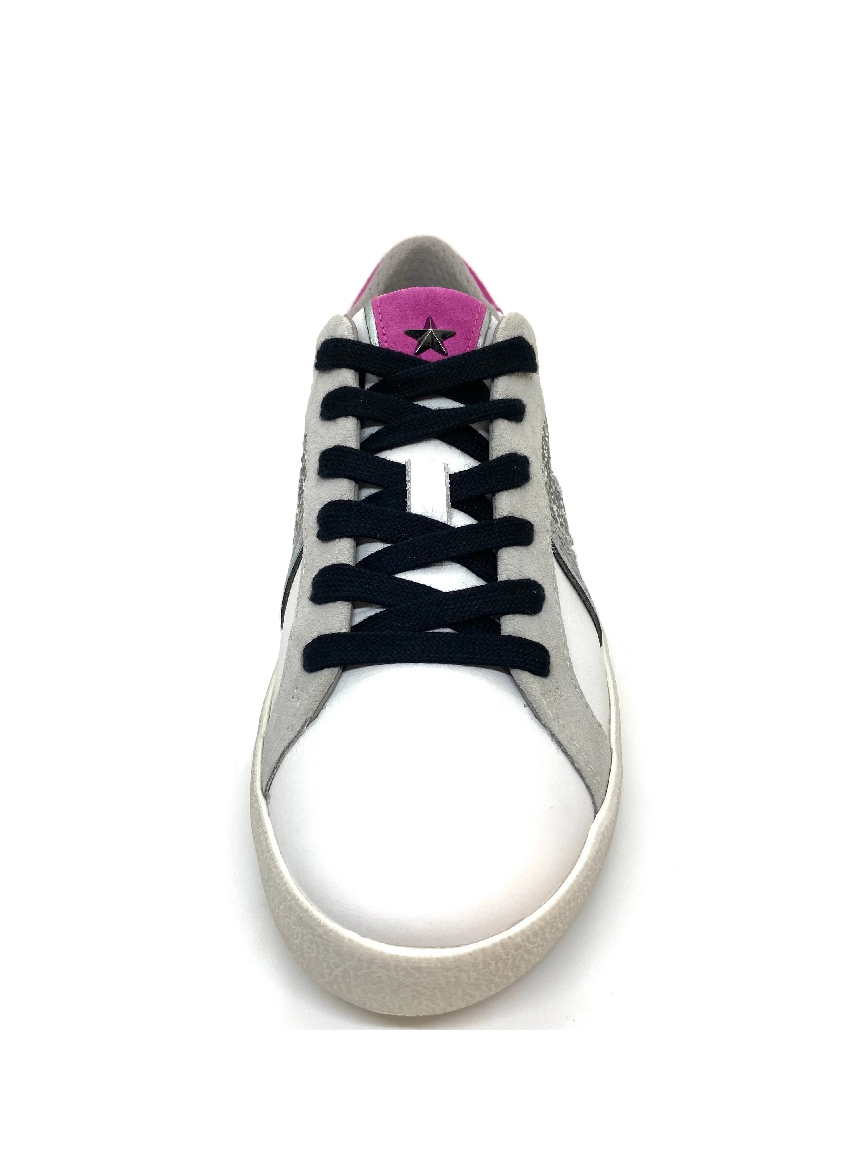 Geox Warley Ladies Lace Up Sneaker Pink Trim