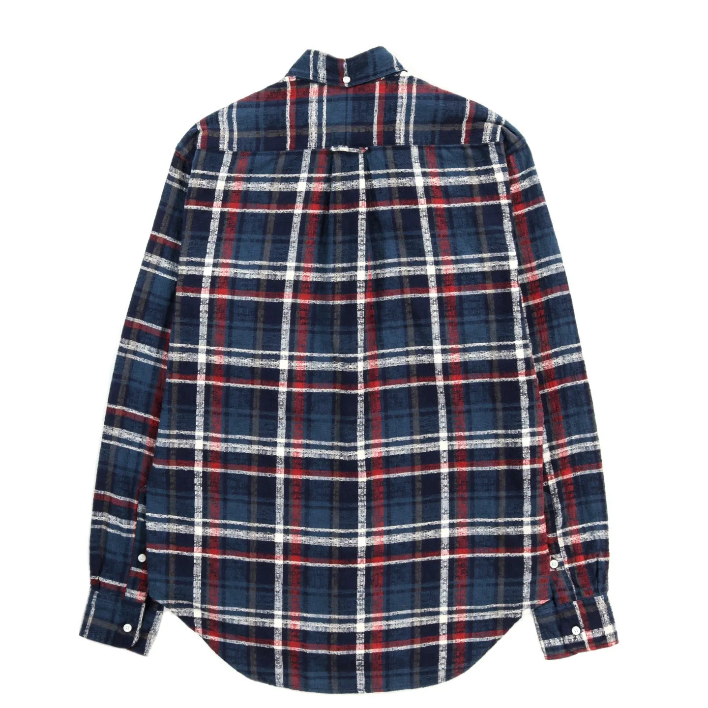 GITMAN VINTAGE BUTTON DOWN NAVY BROKEN DOBBY CHECK