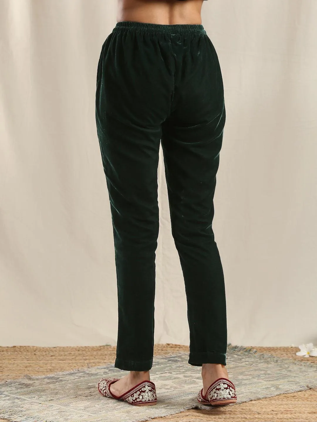 Green Velvet Pant