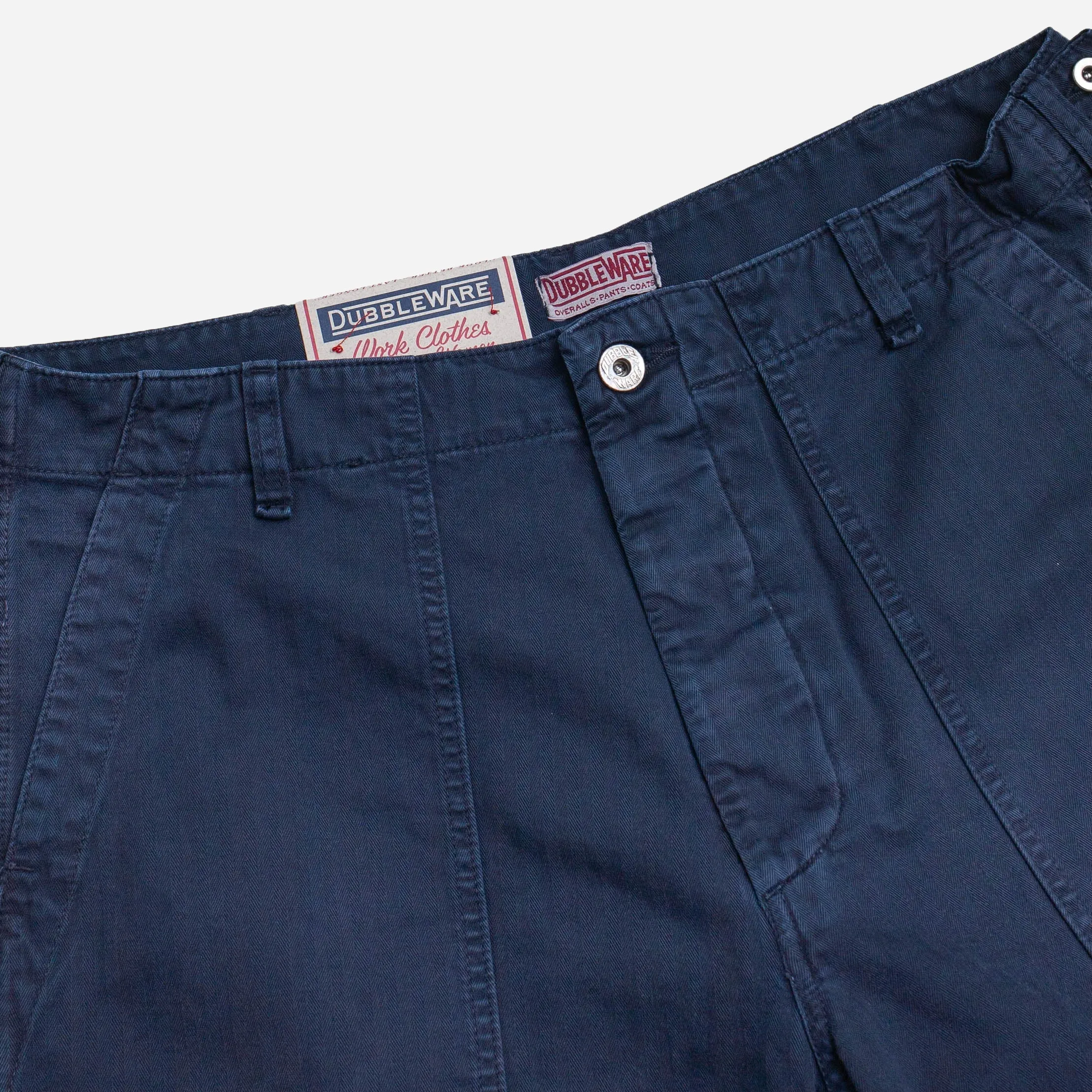 HERRINGBONE FATIGUE PANT - NAVY