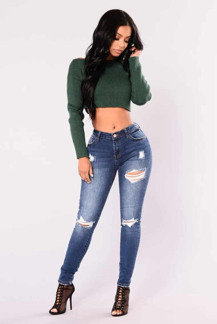 High Waist Ripped Jeans