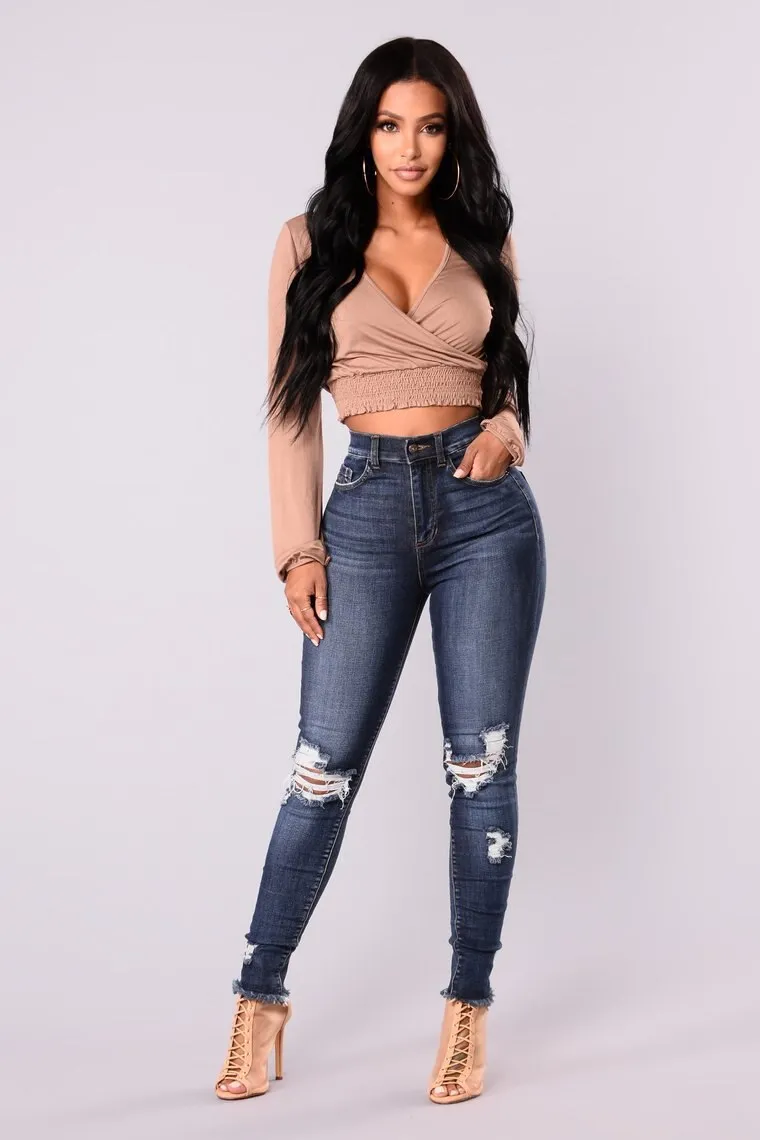 High Waist Ripped Jeans