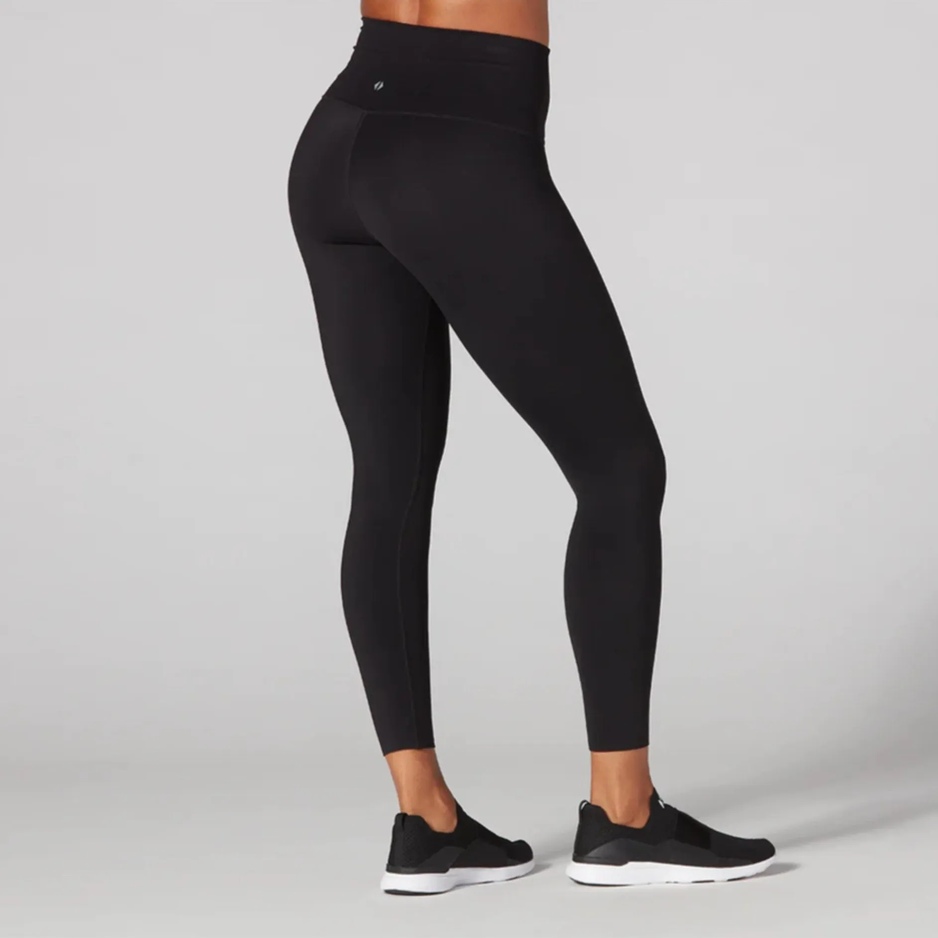 High Waisted 7/8 Leggings - Ebony