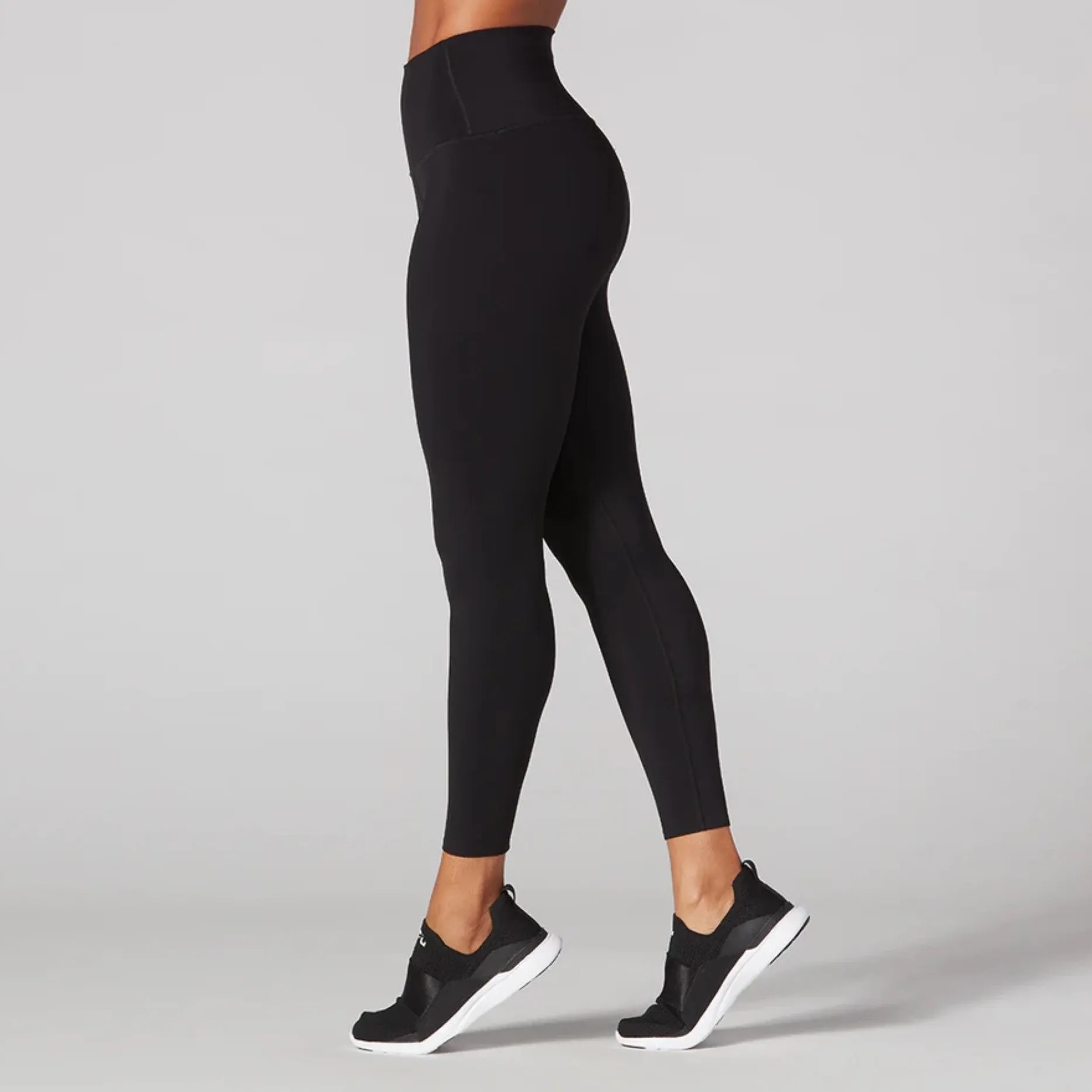 High Waisted 7/8 Leggings - Ebony