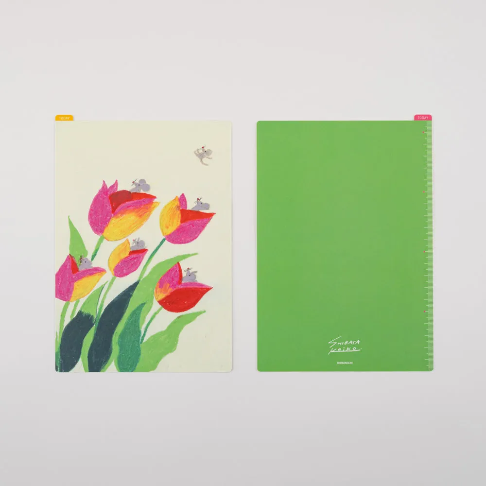 Hobonichi Pencil Board -Cousin A5 - Keiko Shibata Swaying tulips