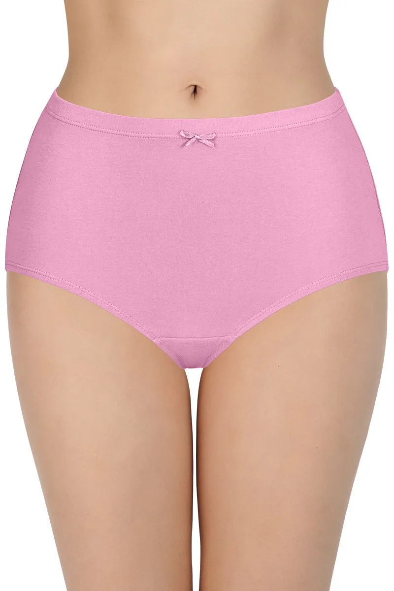 Insert Elastic Waistband Full Brief Solid Assorted Panty (Pack of 3 Colors & Prints May Vary)