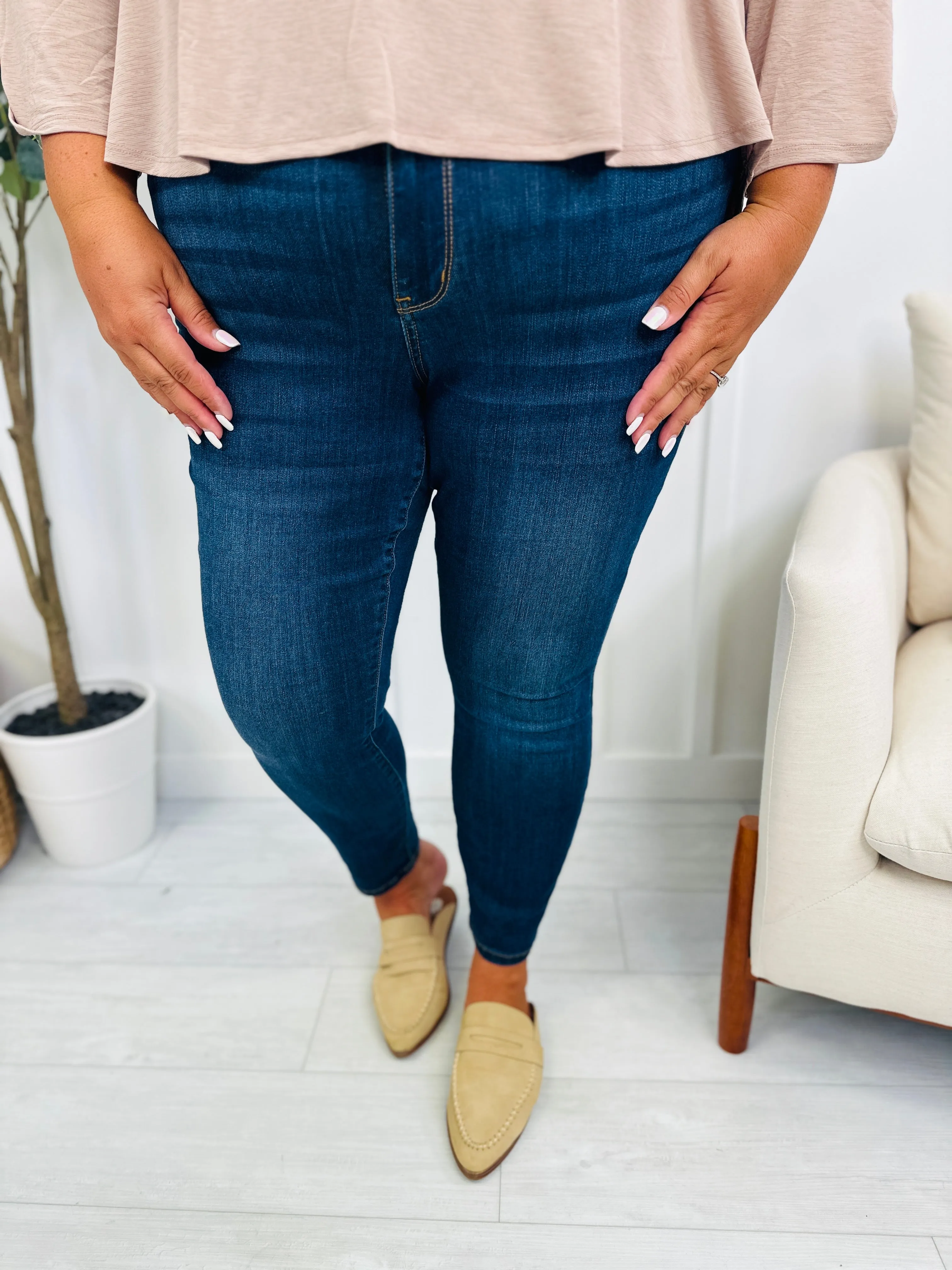 Judy Blue Reg/Curvy Blessed and NonDistressed Relaxed Fit Jeans