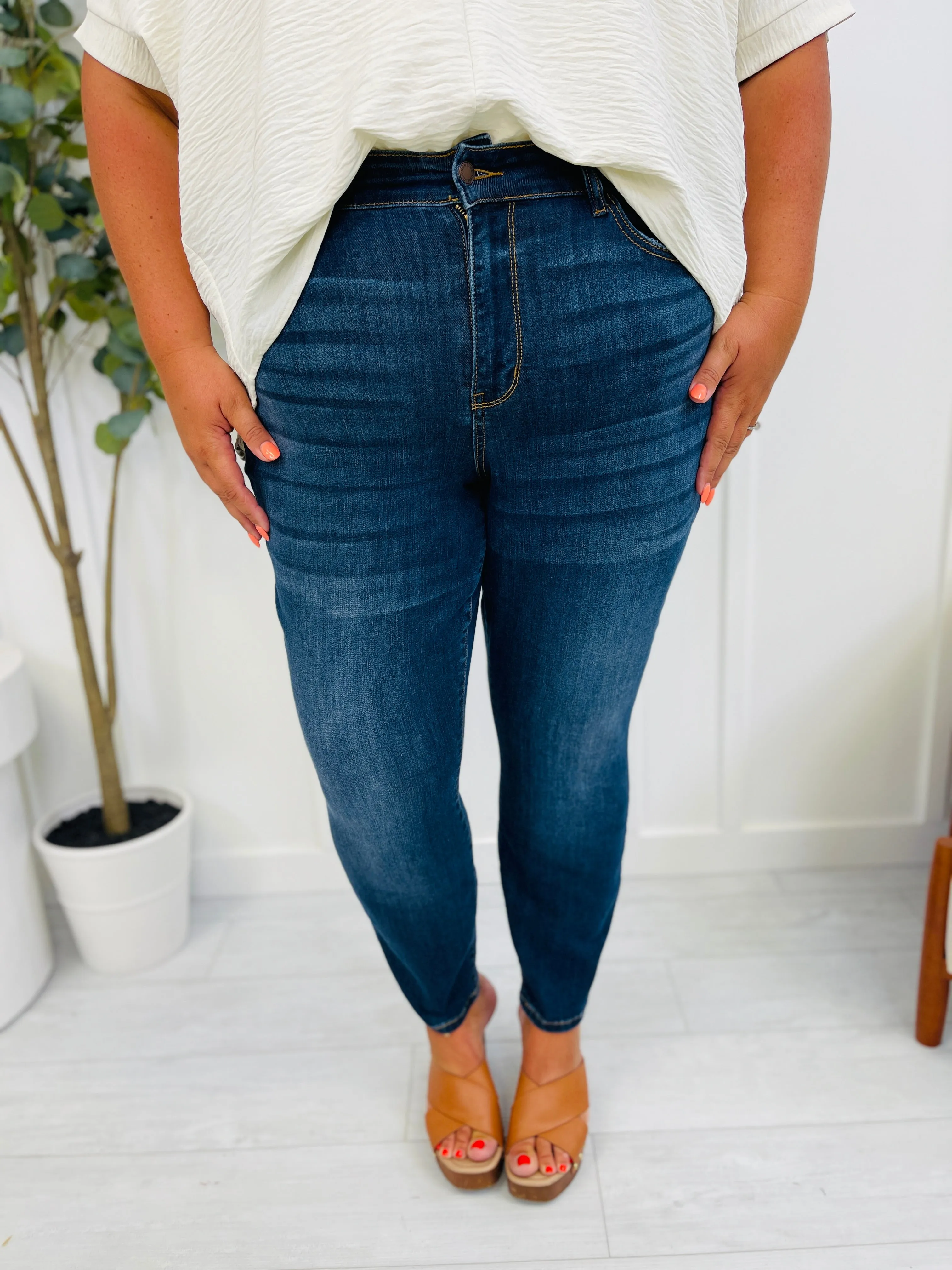 Judy Blue Reg/Curvy Blessed and NonDistressed Relaxed Fit Jeans