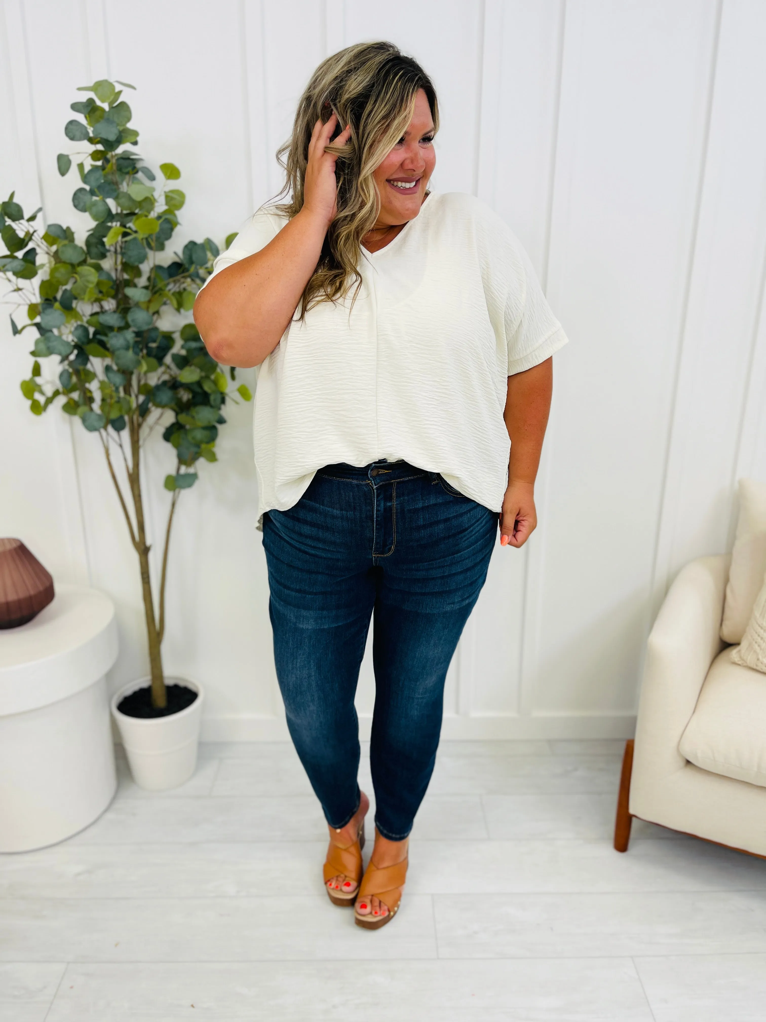 Judy Blue Reg/Curvy Blessed and NonDistressed Relaxed Fit Jeans