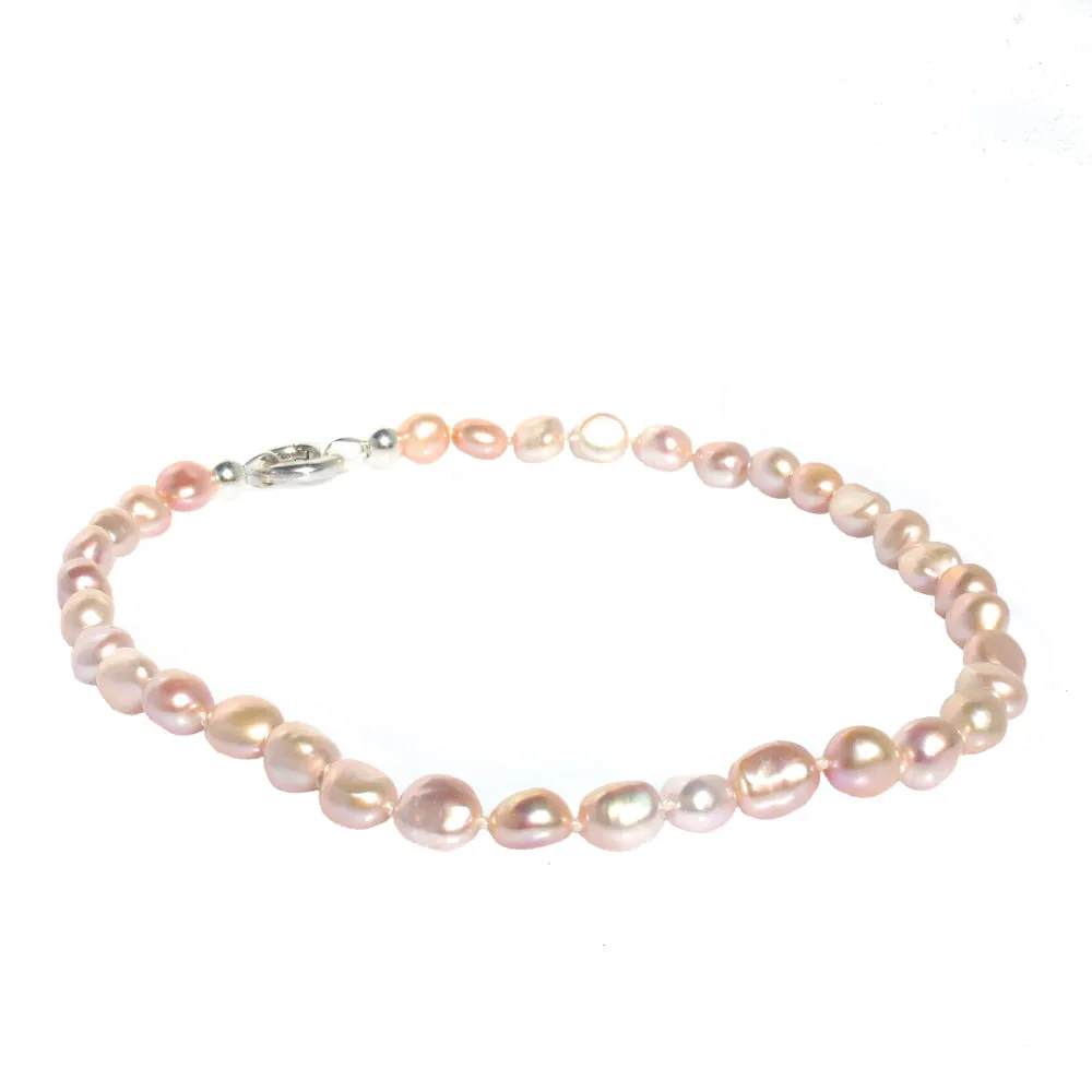 Keshi Pearl Necklace Pink 10-11mm