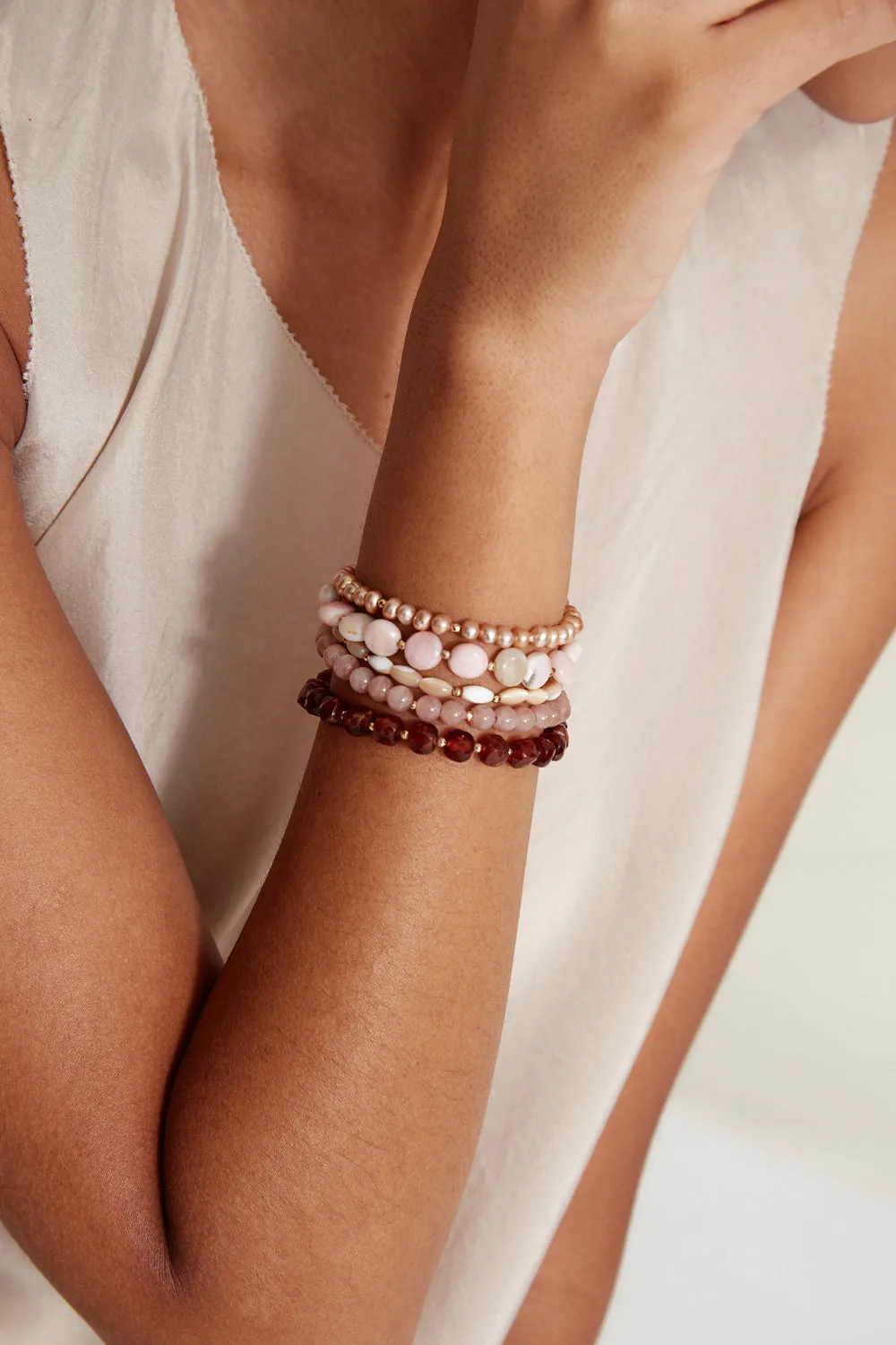 Keyes Naked Wrap Bracelet Pink Mix