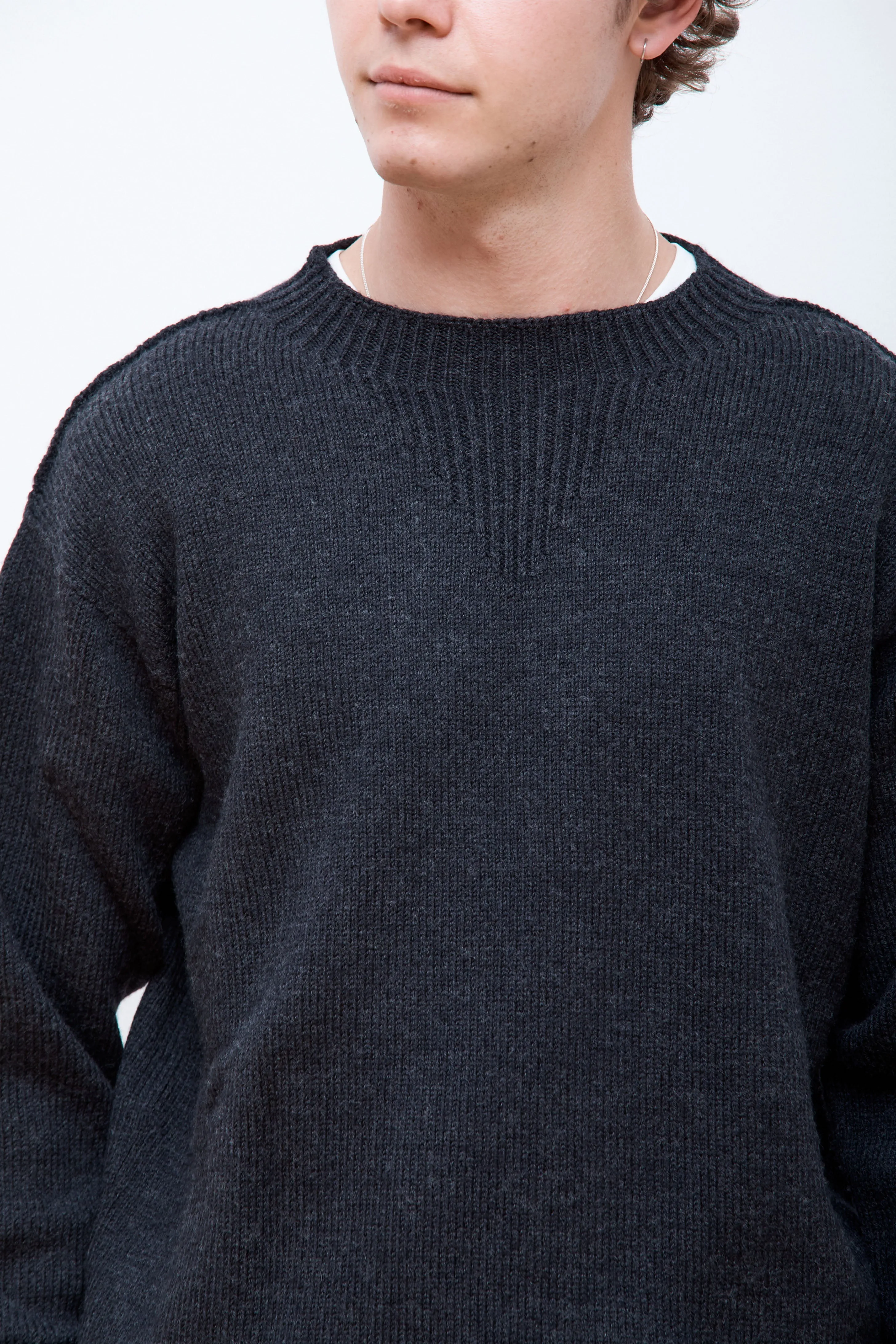 Knitted Sweatshirt Charcoal