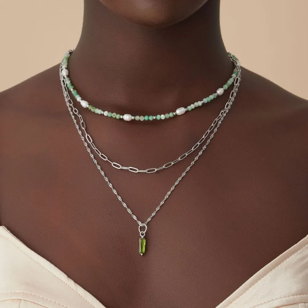 Lila Pearl Choker