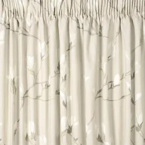 Magnolia Grove Natural Pencil Pleat Ready Made Curtains