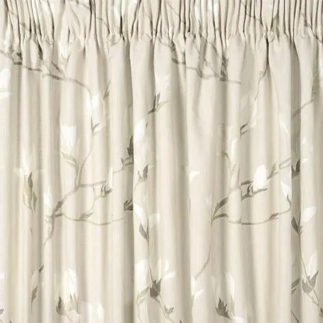 Magnolia Grove Natural Pencil Pleat Ready Made Curtains