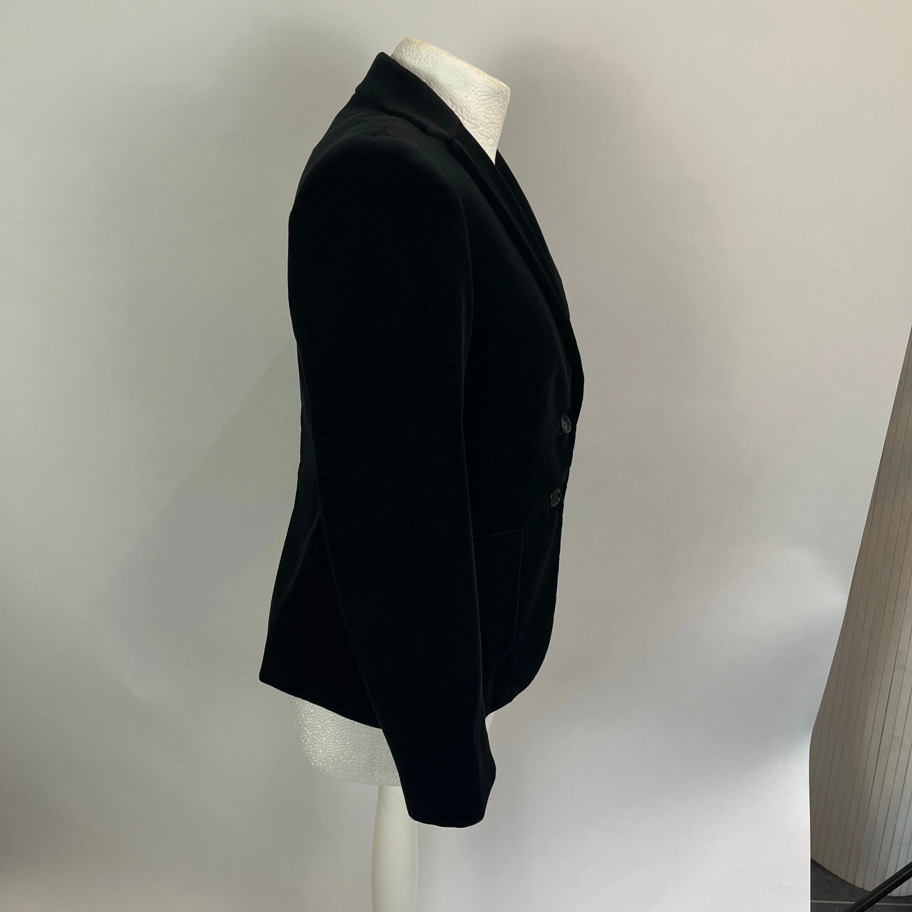 Max Mara Black Stretch Cotton Velvet Jacket S